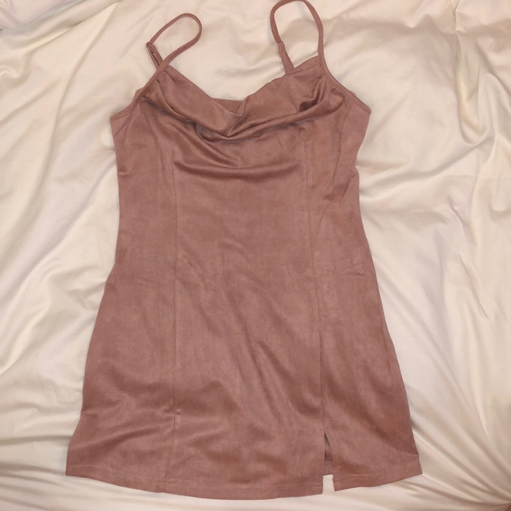Faux suede mini dress // NWT
